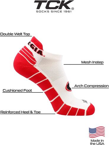 TCK NCAA No Show Golf Socks with Tab Low Cut Ankle Socks for Men and Women in Saudi Arabia