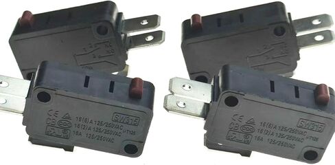 PS651389 مفتاح باب الميكروويف (مفتوح عادة) 4392027 ، 28QBP0495 ، 8184286 1/4in (6.3 مم) 4 حزمة in Kuwait