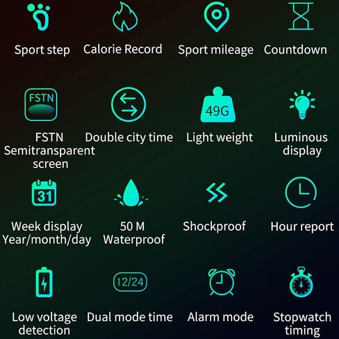 Step Counter Fitness Tracker Watches for Men, Men's Digital Sports Yellow Watch IP68 Waterproof with Pedometer Calorie Dual Time Countdown Stopwatch, Tactical Military Outdoor Survival Hiking in Saudi Arabia