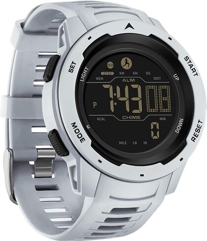 Step Counter Fitness Tracker Watches for Men, Men's Digital Sports Yellow Watch IP68 Waterproof with Pedometer Calorie Dual Time Countdown Stopwatch, Tactical Military Outdoor Survival Hiking in Saudi Arabia