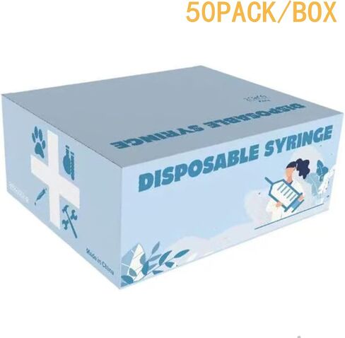50 Pack 2.5ml/cc Plastic Syringe with 25Ga, Lab Sample Injection Syringes for Industrial Scientific Labs, Liquids Measuring, Ink Refilling, Oil or Glue Applicator in Saudi Arabia