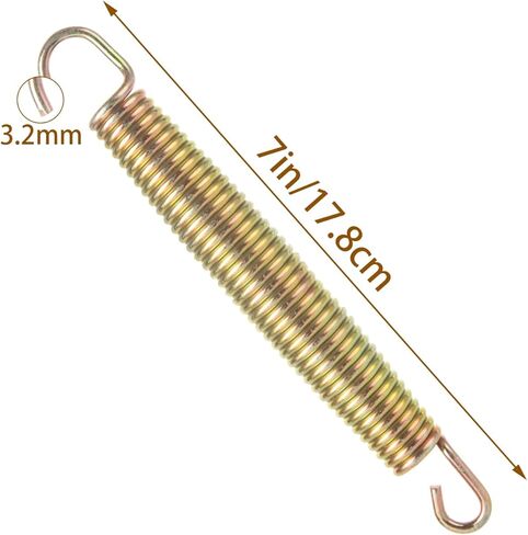 24 قطعة من نوابض الترامبولين شديدة التحمل مقاس 7 بوصات، استبدال النوابض الفولاذية المجلفنة مع خطاف على شكل حرف T، أجهزة استبدال الترامبولين لـ Skywalker، JumpKing، Upperbounce، Skybound in Kuwait