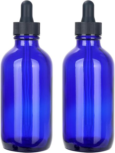 زجاجات زجاجية مستديرة من ماجيك سيزون بوسطن (أزرق / 120 مل مع قطارة / 2 قطعة) in Kuwait