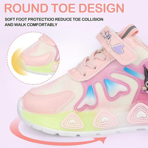 Kid's Glitter Running Cartoon Sneaker Sparkly Glowing Shiny Bling Princess Shoes School Athletic Walking Shoes for Girls in Saudi Arabia