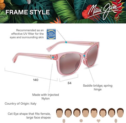 Maui Jim Women's Kiopaa Butterfly Sunglasses in Saudi Arabia