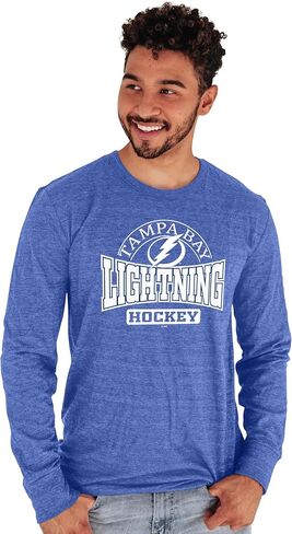 Blue 84 NHL للرجال NHL مرخص رسميًا من Tri-Plend Long Sleeve T-Shirt Beags in Kuwait