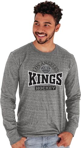 Blue 84 NHL للرجال NHL مرخص رسميًا من Tri-Plend Long Sleeve T-Shirt Beags in Kuwait