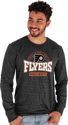 Blue 84 NHL للرجال NHL مرخص رسميًا من Tri-Plend Long Sleeve T-Shirt Beags in Kuwait