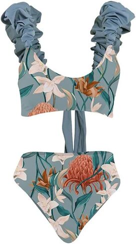 Women One-Piece Swimsuit with Cover up Wrap Skirt Sarong Bathing Suit Beach Outfit Summer in Saudi Arabia