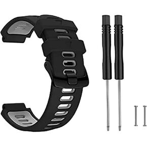 Band Compatible with Garmin Forerunner 735XT/220/230/235/235 Lite/620/630,Soft Silicone Replacement Watch Strap for Garmin Approach S20 S5 S6 Smart Watch,Adjustable Sport WatchBand