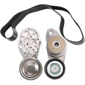 Fan Belt Tensioner with Pulley Set, Fits for Volvo D13 Engine, Belt Tensioner 21714847 20582558 & Belt 20582557