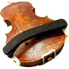Paititi Portable Shoulder Rest for 4/4, 3/4 Violin Adjustable Feet Foam and Rubber (3/4-4/4, Black Feet)