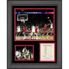 Framed San Diego State Aztecs Lamont Butler 2023 Final Four Buzzer Beater College Basketball 12"x15" Photo Collage