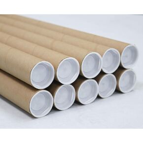 MagicWater Supply Mailing Tube - 1.5 in x 6 in - Kraft - 10 Pack - for Shipping and Storage of Posters, Arts, Crafts, and Documents