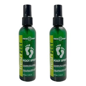 Fresh Body FB Fresh Feet Odor Fighting Spray with Essential Oils for Feet & Shoes, 4 Ounce Spray Bottle (2 Pack)