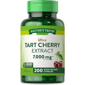 Nature's Truth Tart Cherry Extract Capsules | 7000mg | 200 Count | Non-GMO & Gluten Free Supplement