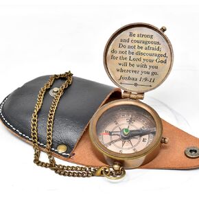 Engraved Compass, Confirmation Gift Ideas, Baptism Gifts Keepsake Compass Cross and Be Strong and Courageous, Confirmation Gift Ideas, Heavenly Gift of Faith. Missionary, Birthday Gift, Easter Gift.