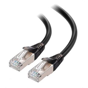 كابل ماترز 2 حزمة، كابل إيثرنت قصير Cat 8 محمي بسرعة 40 جيجابت في الثانية بطول 5 أقدام باللون الأسود (2000 ميجا هرتز فئة 8 كابل إيثرنت، كابل إنترنت Cat8، كابل إيثرنت للألعاب، كابل LAN Cat 8) - 5 أقدام