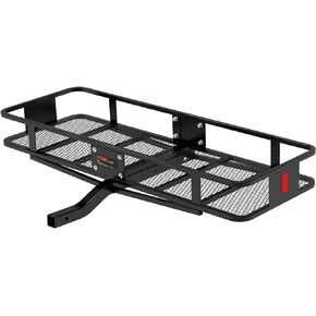 CURT 18150 60 x 20-Inch Basket Hitch Cargo Carrier, 500 lbs Capacity, Black Steel, 2-in Fixed Shank