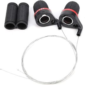 Alomejor Bicycle Speed Shifter Mountain Bike Speed Shift Derailleur Handle Twist Grip Gear Shift Cable