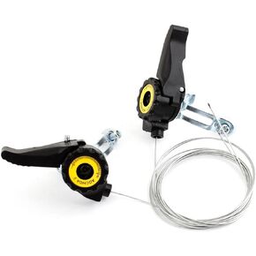 Variable Speed Bicycle Shifters Shift Levers Black Silver Tone Pair