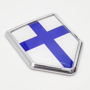2 Pack Finland Flag Decal Finnish Sticker Emblem Flags for Bumper