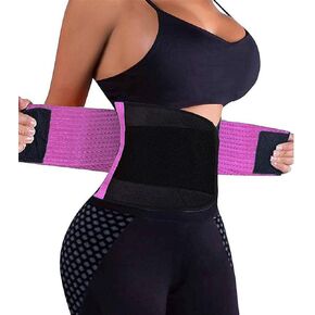 Waist Trainer for Women - Waist Trimmer Back Support Belt Sweat Wrap for Weight Loss Workout Fitness Gym Sport
