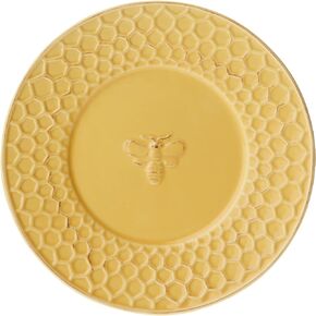 Boston International Embossed Stoneware Plate, 8-Inch Diameter, Honeycomb