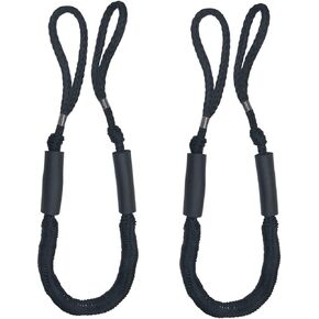 Bungee Dock Line Mooring Rope for Boat 4ft Black 4 Pack