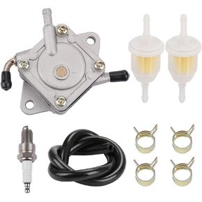 1014523 Fuel Pump for Club Car Gas Golf Cart DS Precedent 1984-up with 290FE 350FE Kawasaki Engines Replacement Kit with Fuel Filter Line