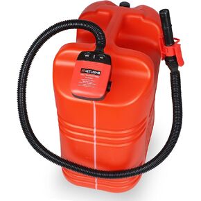 Automatic Fuel Transfer Pump with Auto-Stop Sensor(2.4 GPM), Flexible Intake Hose Fits Most Irregular Gas Cans for Gasoline Diesel Kerosene & More
