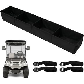 Golf Cart Inner Front Storage Basket, No Drilling Golf Cart Organizer Collapsible, Universal Compatible with EZGO Club Car Yamaha Kandi Electirc Golf Carts, Dash Organizer Tray
