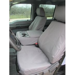 أغطية مقاعد Durafit F486 C8 2014 Ford F150 -XLT وLariat | مقعد أمامي مقسم 40/20/40 مع وحدة تحكم مركزية مفتوحة | يناسب 2015-2021 فورد F250؛ F350، F450، F550 XLT ولاريات | الرمادي الفحمي