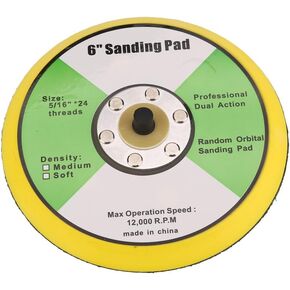 2PCS 6 Inch (150mm) 5/16"-24 Thread PU Hook&Loop Backer Backing Pad for Air Sander and Dual Action Car Polisher