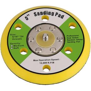 2PCS 5 Inch 6-Hole Backing Pads 5/16"-24 Threads Sanding Plate for Dual Action Polisher