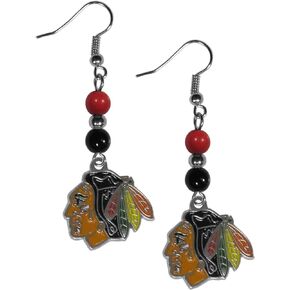 Siskiyou Sports NHL Fan Bead Dangle Earrings
