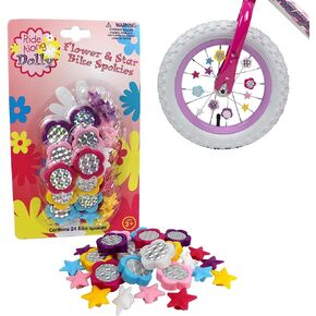 Bike Wheel Spokies Flower and Star Spoke Attachments (24 Pcs)