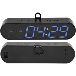 Portable Gym Timer, USB Rechargeable Magnet Workout Clock Large Dispaly Interval Timer Stopwatch with Buzzer, HIIT Tabata Boxing Timer for Home Exercise