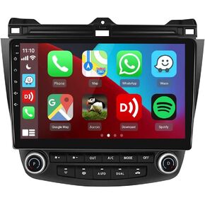 Car Stereo Radio for Honda Accord 7th 2003-2007,10.1" HD Touch Screen in-Dash GPS Navigation,Wireless Apple Carplay & Android Auto,Bluetooth,WiFi,USB Charging,2G+32G