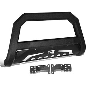 J2 Engineering J2-PT-ZTL-8287 Carbon Steel Front Bumper Grill Guard Bull Bar w/Mounting Brackets Compatible with Dodge Ram 2500 3500 2003-2009,Powder Coat Black