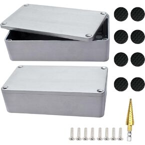 Effects Pedal Aluminum Stomp Box Enclosure Guitar Pedal Enclosure 1590B Enclosure 1590B Aluminum Box Stomp Box Pedal Box for DIY Guitar Pedal Guitar Instrument Cases Storage Holder 2Pack