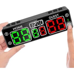 Touch Screen Magnetic Digital Scoreboard, Portable Cornhole Score Keeper with Countdown Timer, Rechargeable Battery Powered Electronic Scoreboard for Outdoor, Sound Reminder, Button Control