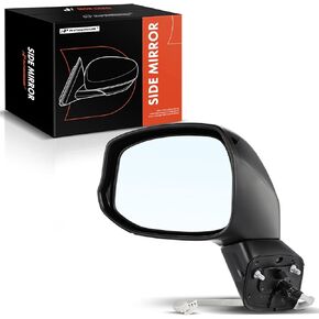 A-Premium Driver Side Power Door Mirror Compatible with Honda Civic 2012 2013 2014 2015 - Non-Heated Manual Folding White Outside Rear View Mirror - Replace# HO1320261