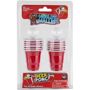 Worlds Smallest Beer Pong, Red, Miniature
