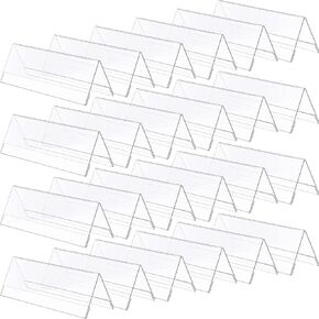 24 Pack Clear Plastic Name Plates for Desk 8.5 x 3 Acrylic Wall Name Plate Holder Desk Sign Frame for Table Display Blank Nameplate for Office Business Conference Meetingroom Student School Classroom