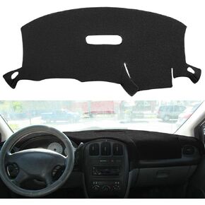 Yiz Dash Cover Mat Custom Fit for 2001-2007 Dodge Caravan/Grand Caravan, 2001-2007 Chrysler Town Country/Voyager Without Raised Display w/o Sensor (Black) J128