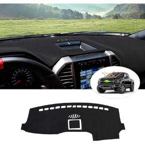 Cartist Dashboard Cover Mat for 2015-2018 2019 2020 Ford F-150 F150 Accessories Dash Cover Flannel Dash Mat Sunshade Glare UV Rays Protector(Without HUD)