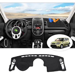 Cartist Custom Fit for Dash Cover Kia Soul 2010 2011 2012 2013 Dashboard Cover Mat Non-Slip Pad Carpet Sunshield Protector