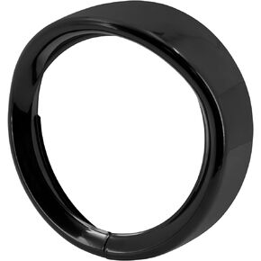 Motorcycle 7 Inch Headlight Trim Ring Visor Style Fit for Harley Touring Road King Street Glide Electra Glide Tri Glide 2014-Up (Black)