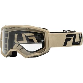 Fly Racing 2024 Adult Focus Goggle Black/Hi-Vis Yellow With Clear Lens; 37-51150